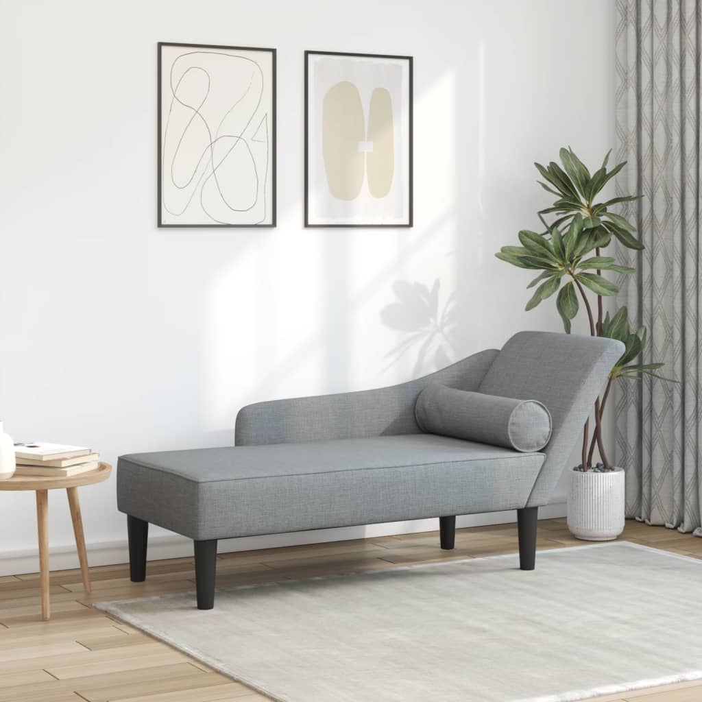 Chaiselongue mit Kissen Weinrot Stoff