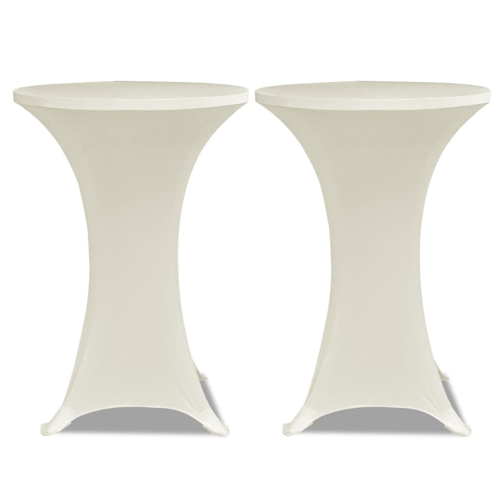 Tischhusse Stretchhusse 2 Stk 70 cm Anthrazit
