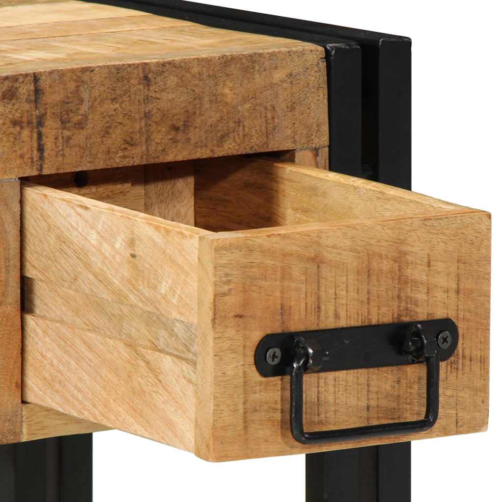 Beistelltisch mit Schubladen 40 x 40 x 50 cm Massivholz Mango