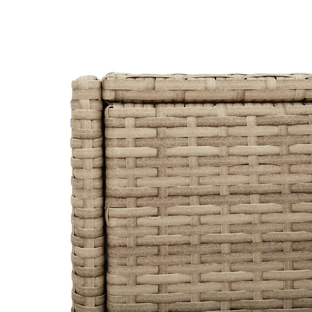 Gartenschrank Schwarz 55x55x111 cm Poly Rattan