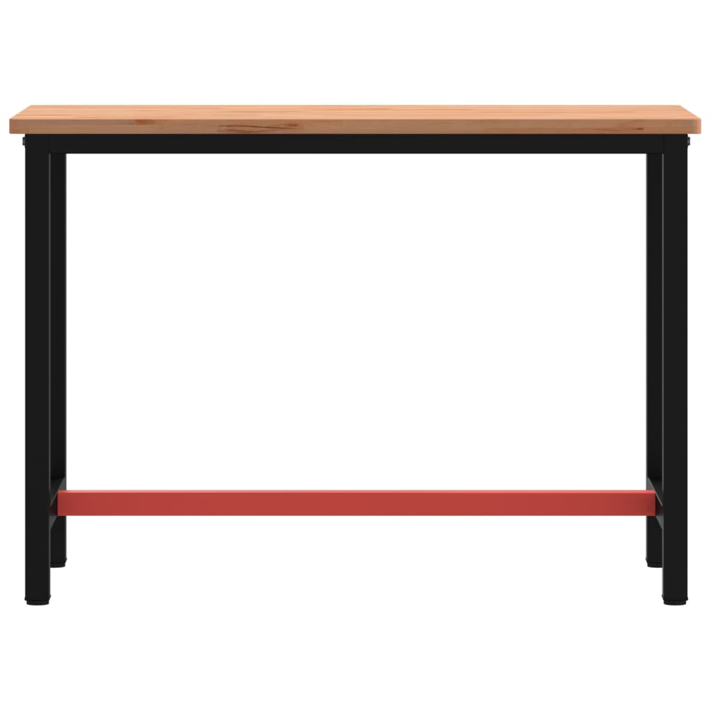 Werkbank 80x55x81,5 cm Massivholz Buche und Metall