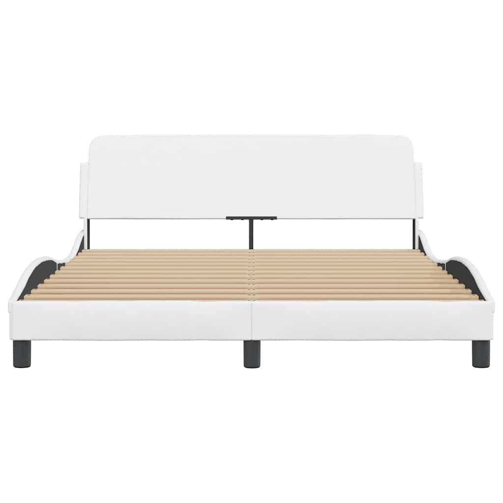 Bettgestell "Dover" Schwarz 80x200 cm Kunstleder