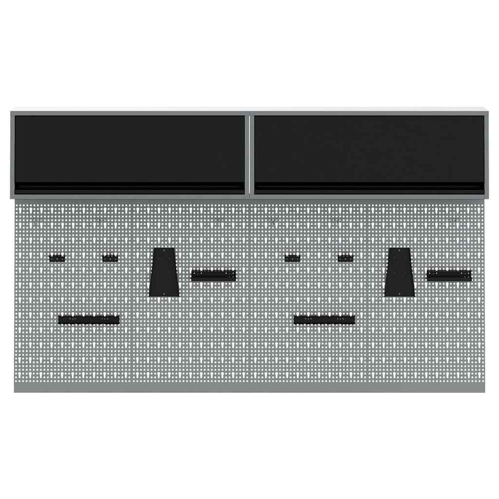 Werkzeugschrank-Set 3 pcs Schwarz Pulverbeschichteter Stahl