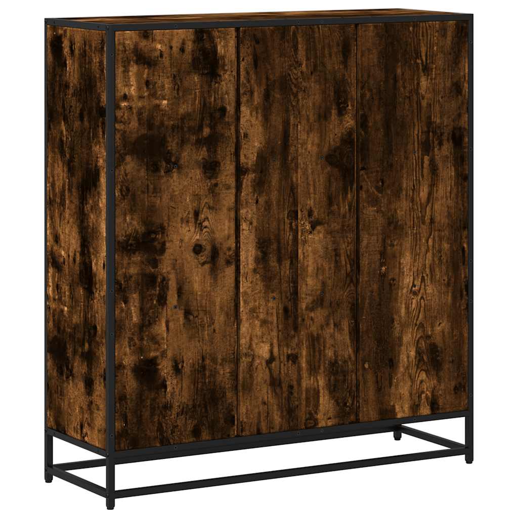 Bücherregal Schwarz 97,5x33x107,5 cm Holzwerkstoff und Metall