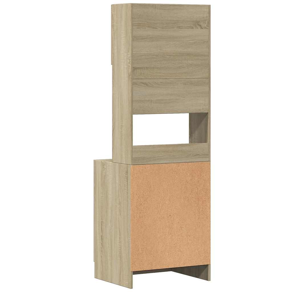 Küchenschrank Weiß 60x50x180 cm Holzwerkstoff