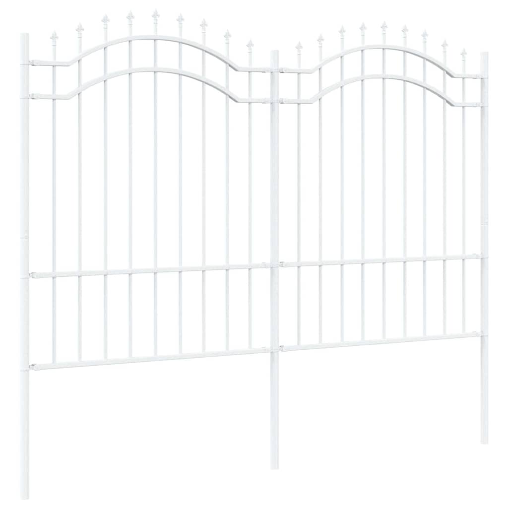 Gartenzaun Woerden mit Speerspitze Schwarz 240 x 75 cm Stahl