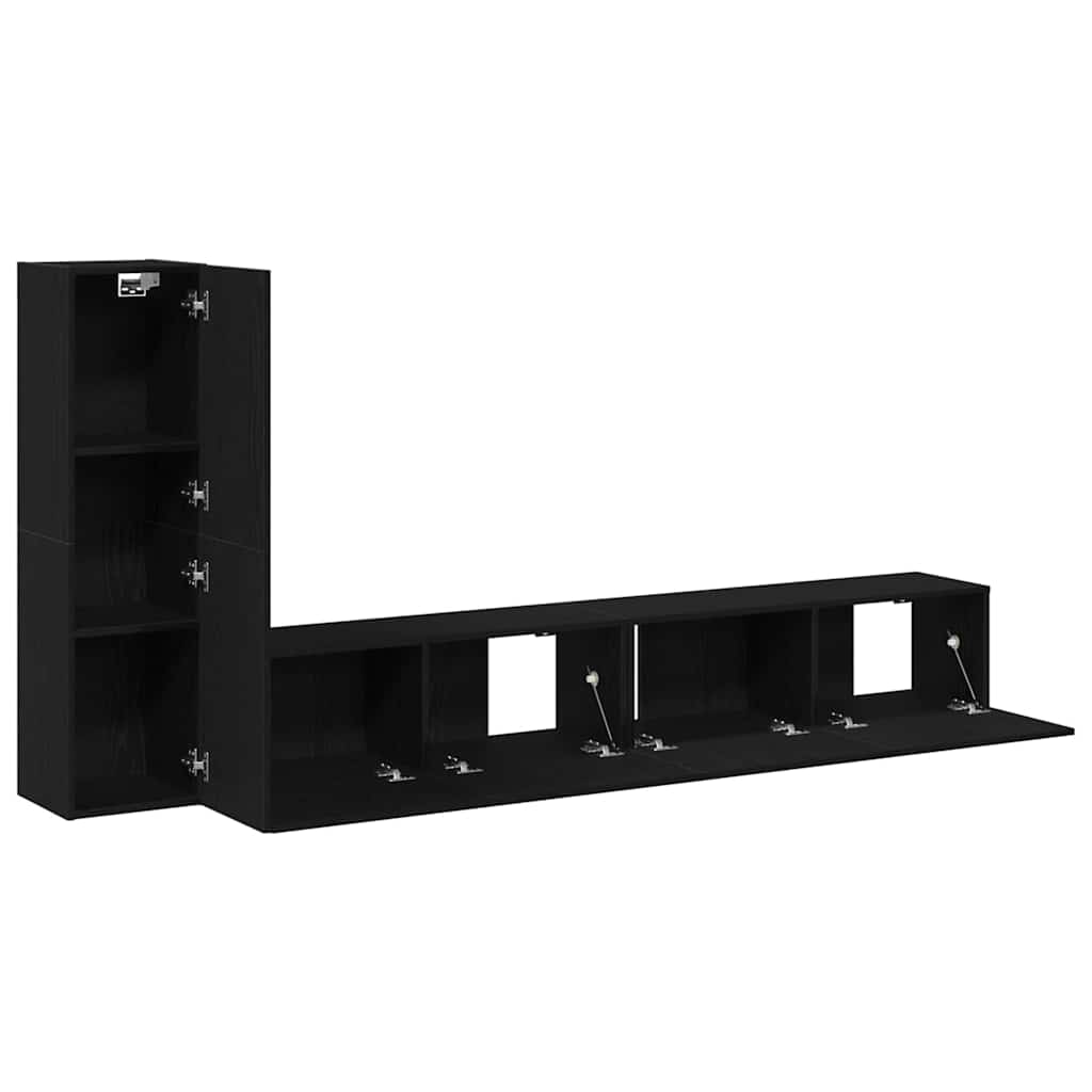 3-tlg. TV-Schrank-Set Weiß Holzwerkstoff