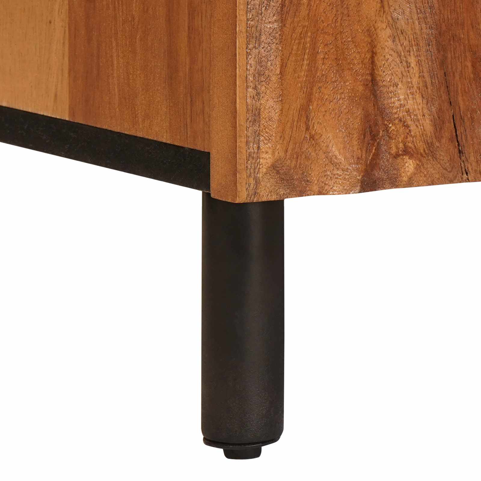 Sideboard mit Regal Weiße gewaschene Oberfläche 90 x 33 x 75 cm