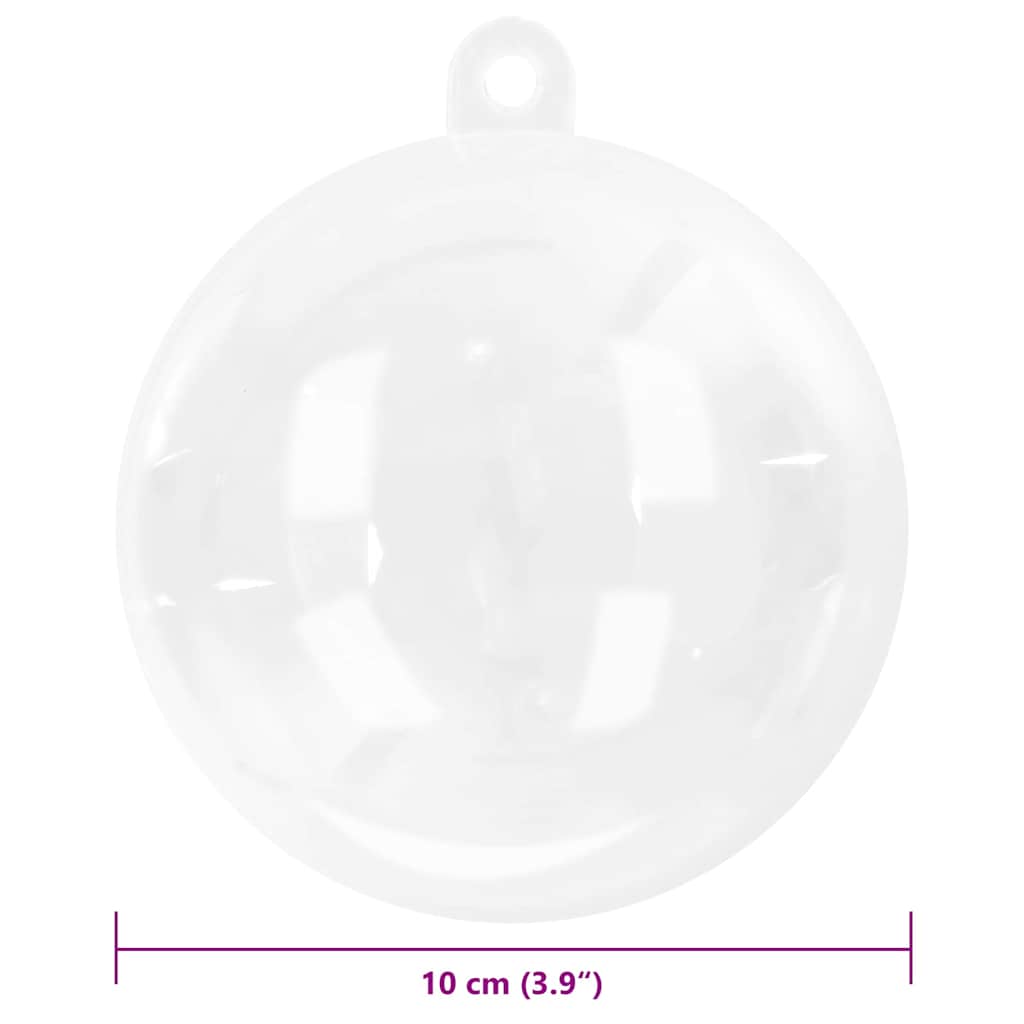 Weihnachtskugel-Set 50 pcs Transparent Ø 5 cm Kunststoff