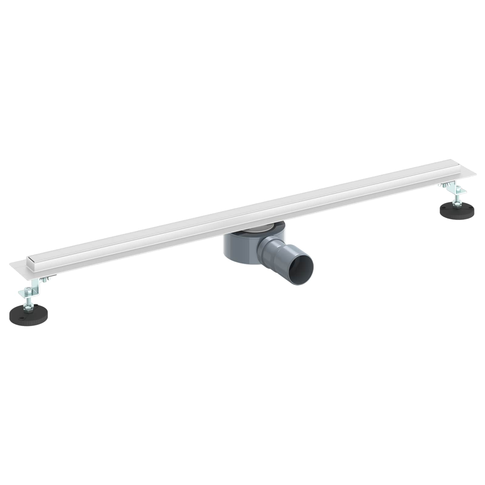 360° Duschablauf mit slim Modell Silber 50 cm Edelstahl 304