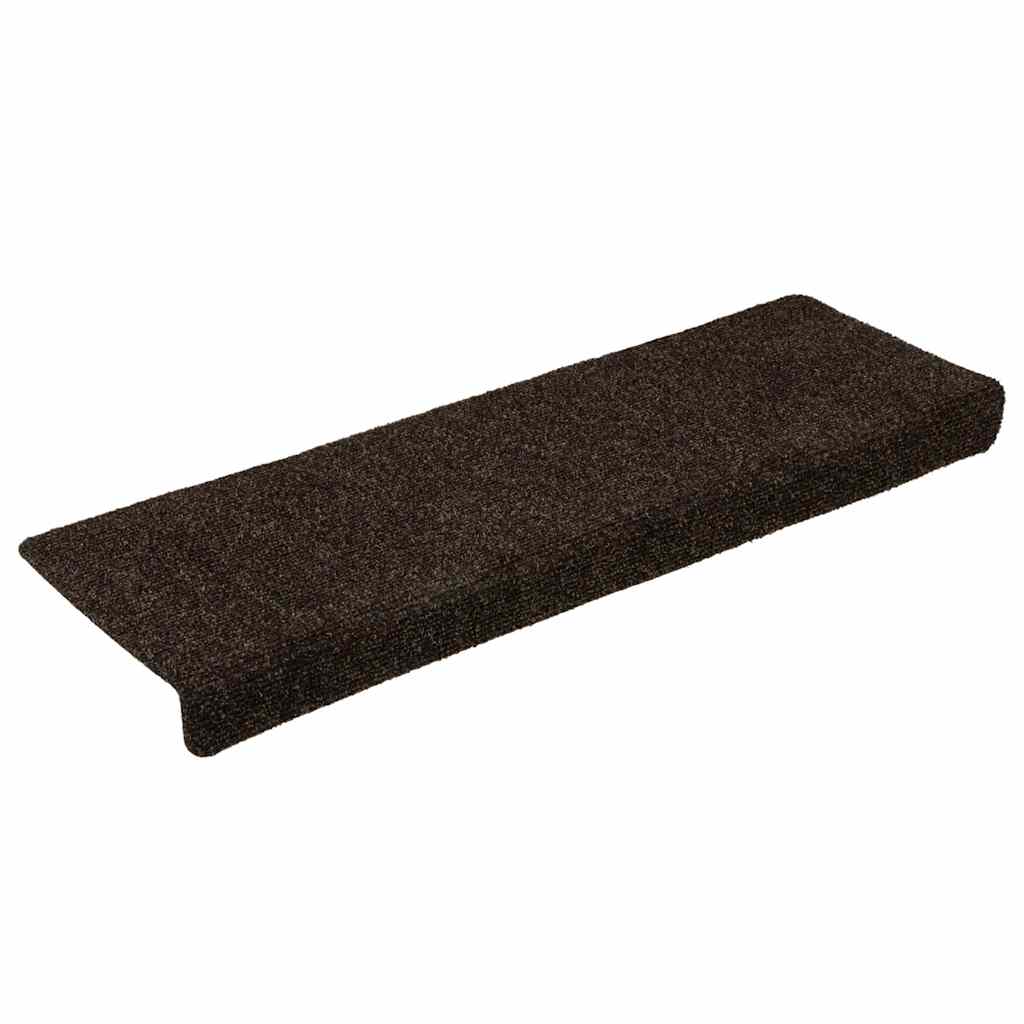 Stufenmatten Selbstklebend 15 Stk. 65x21x4 cm Hellbraun Rechteckiger Rand