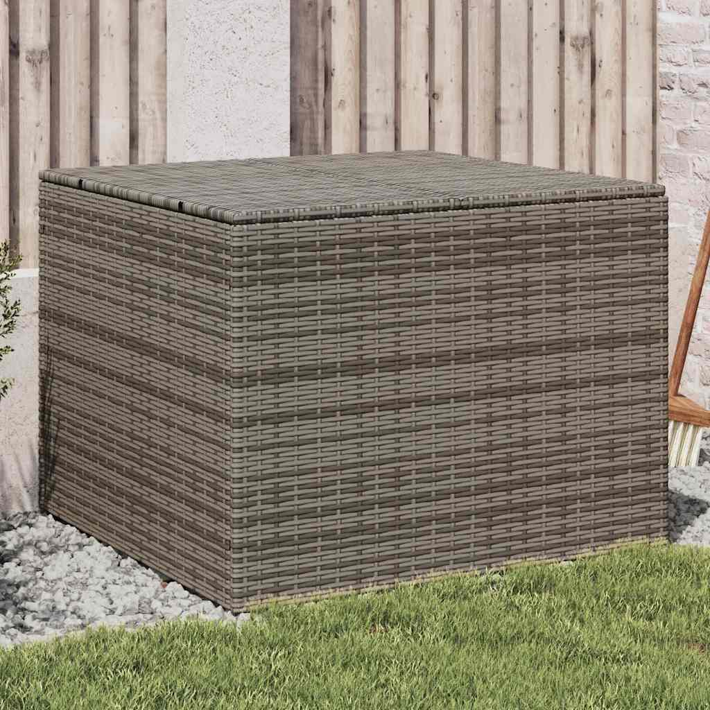 Gartentruhe Schwarz 283L Poly Rattan