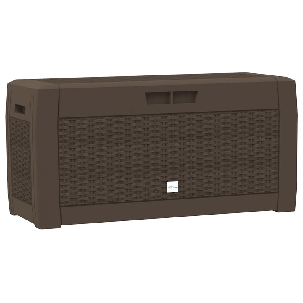 Gartentruhe Braun 119x48x60 cm Polypropylen
