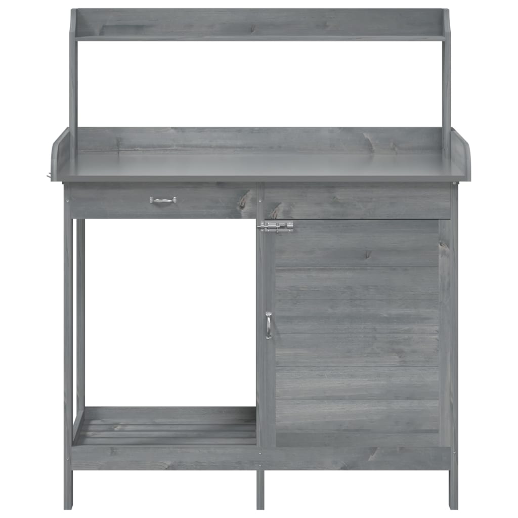 Pflanztisch mit Schrank 110,5x45x124,5 cm Massivholz Tanne