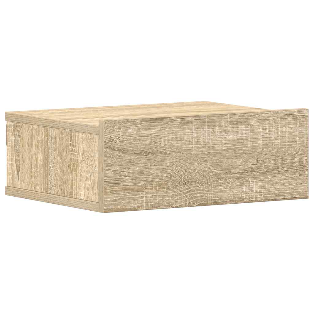 Hängender Nachttisch Weiß 40x30x15 cm Holzwerkstoff