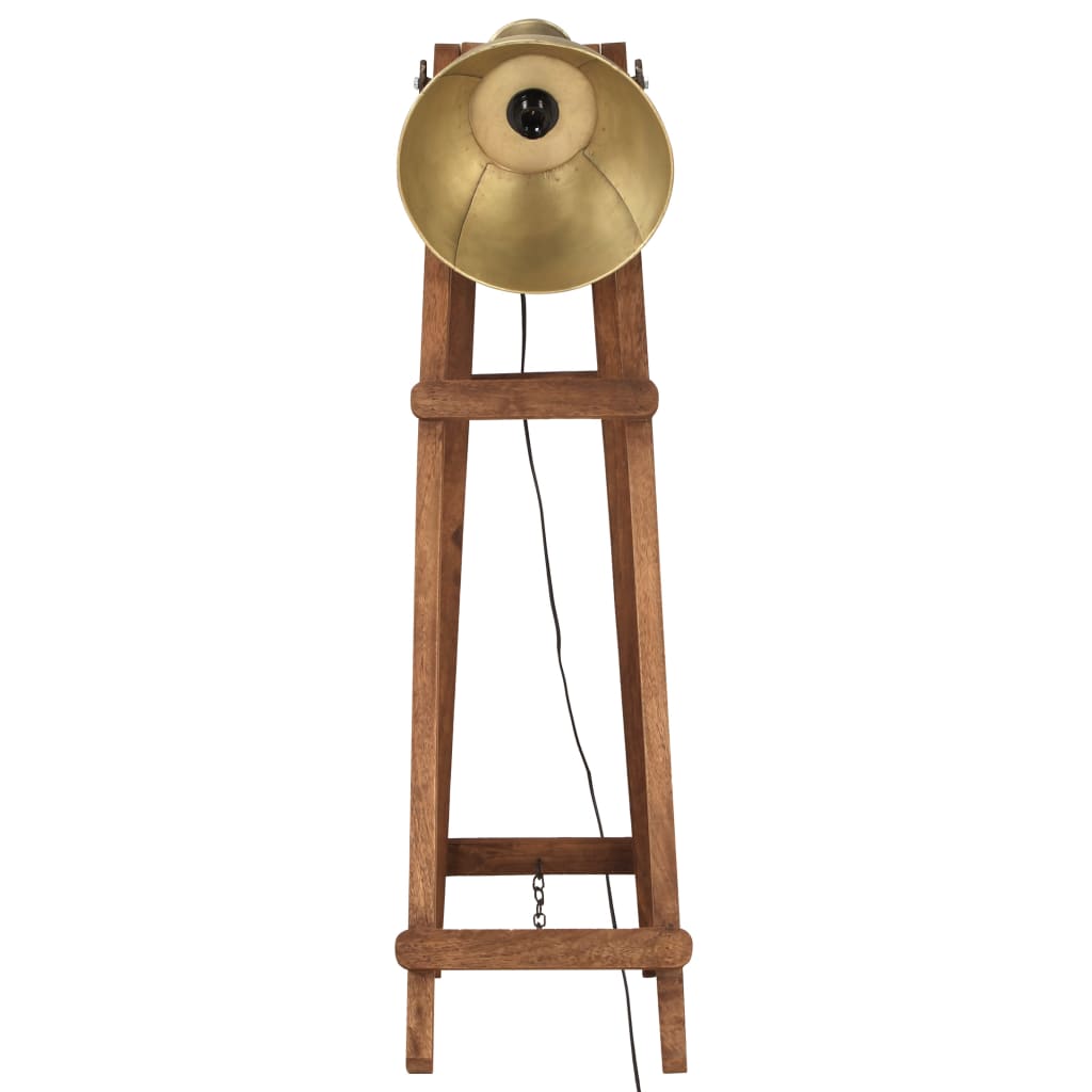 Stehlampe Silbern E27 Mango Massivholz