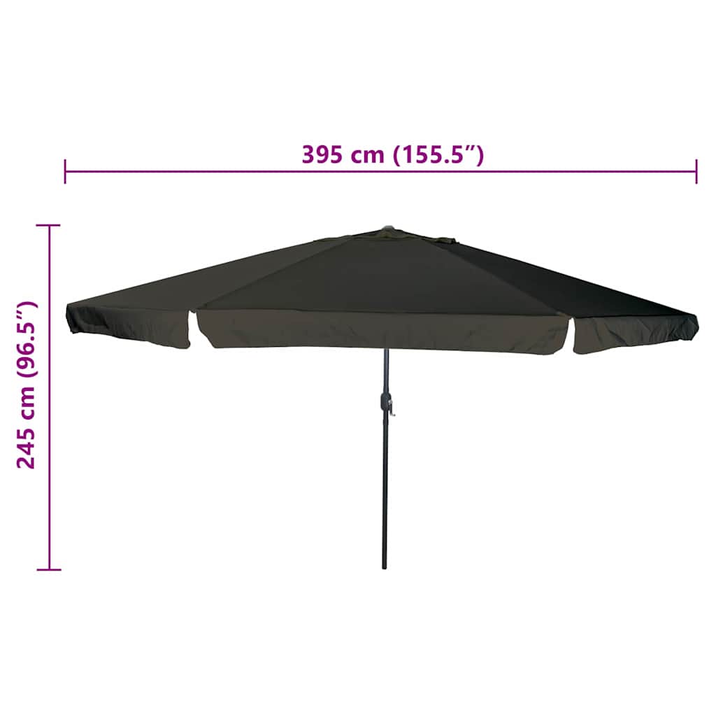 Garten-Sonnenschirm Sand 394 x 394 x 248 cm Polyester und Stahl