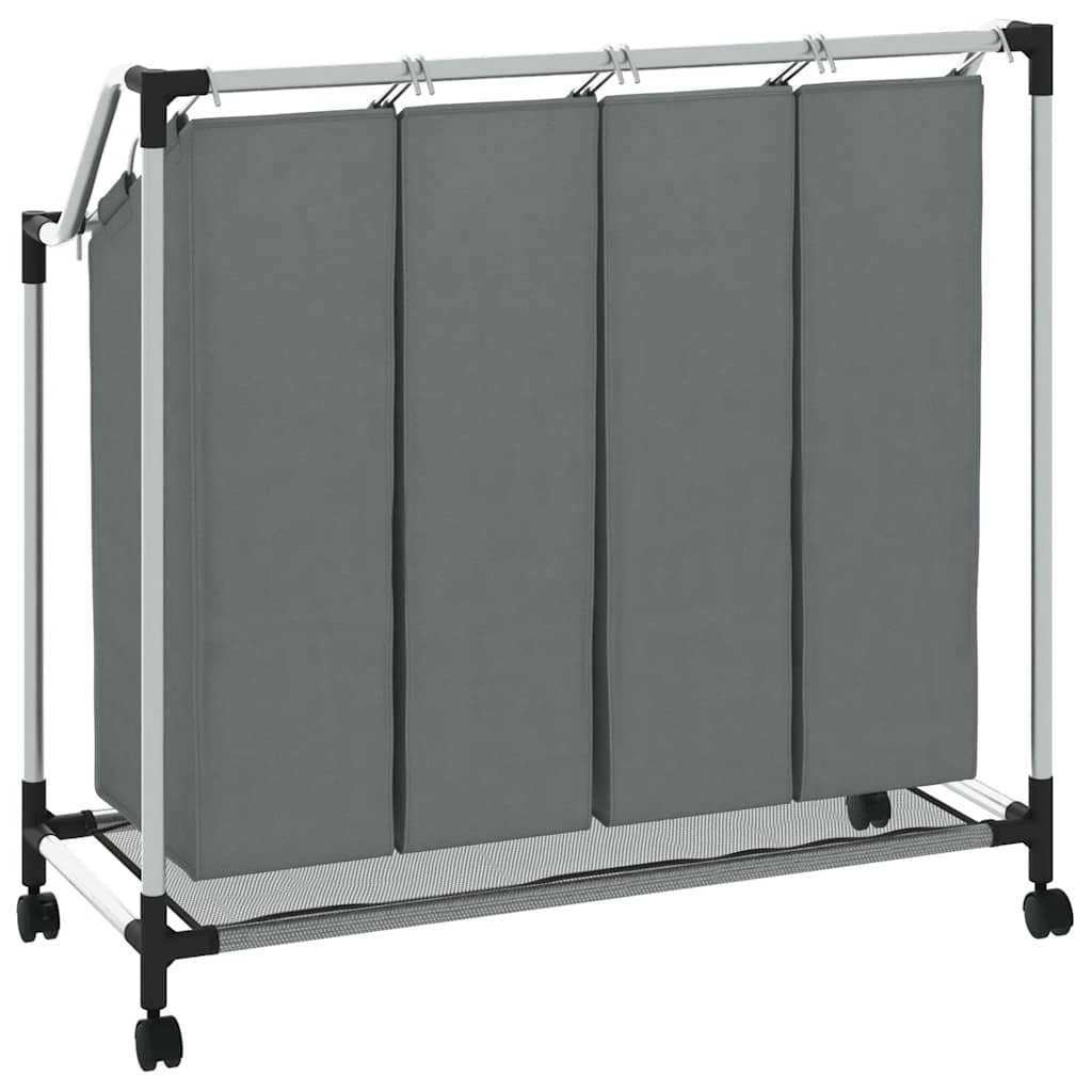 4 Fächer Schwarz Wäschesortierer