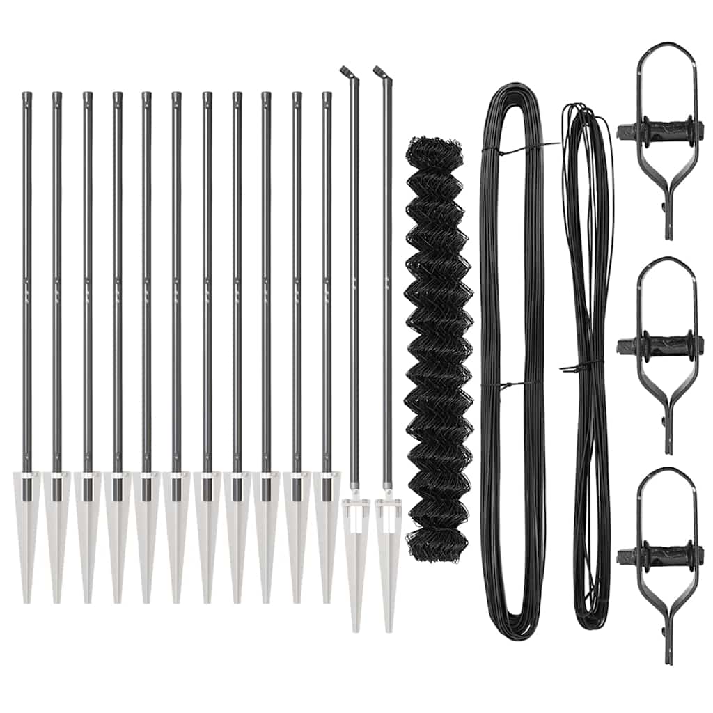 Outdoor Kettenglied-Zaun Erdfixierung 10 x 0,4 m Grün Netz