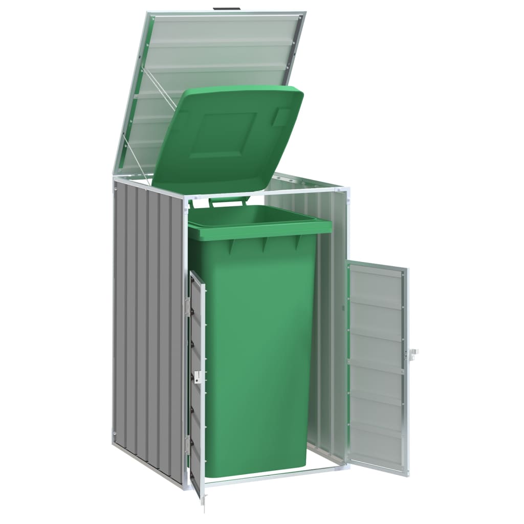 Mülltonnenbox für 1 Tonne Grün 72x81x115 cm Stahl