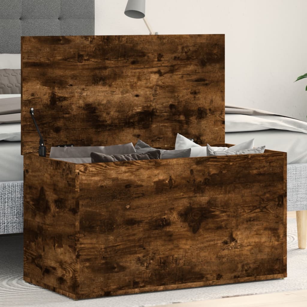 Aufbewahrungstruhe Weiß 84x42x46 cm Holzwerkstoff