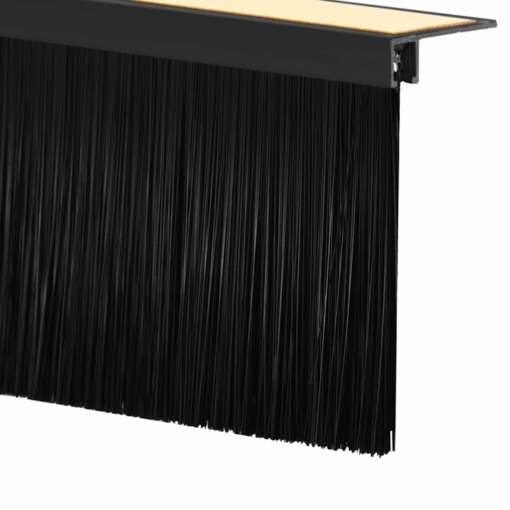 Selbstklebende Türbürstendichtungen 2 pcs Braun 100 cm