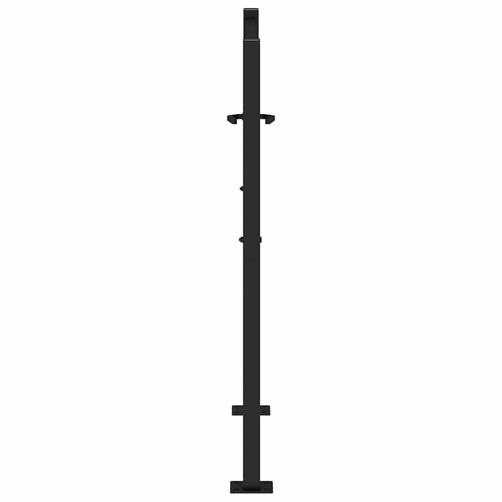 Gartentor Schwarz 100x100 cm Stahl Lichtdesign