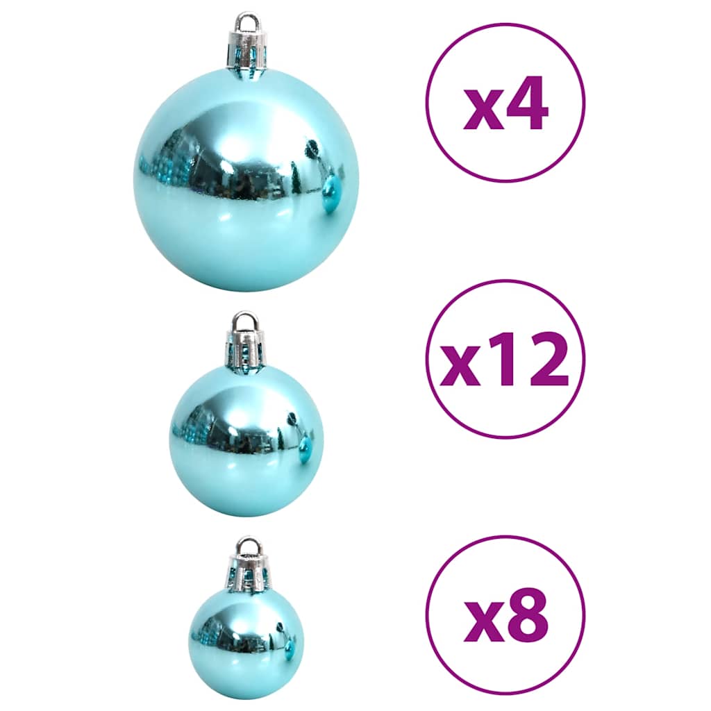 100-tlg. Weihnachtskugel-Set Weiß