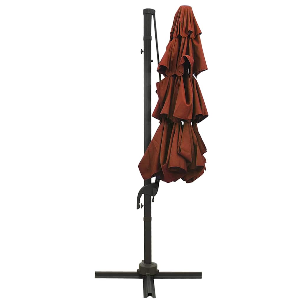 Sonnenschirm mit Aluminium-Mast 4-lagig Sandfarben 3x3 m