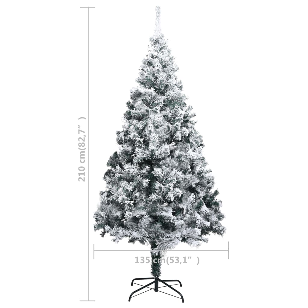 Künstlicher Weihnachtsbaum mit Dicken Zweigen Grün 150 cm PVC