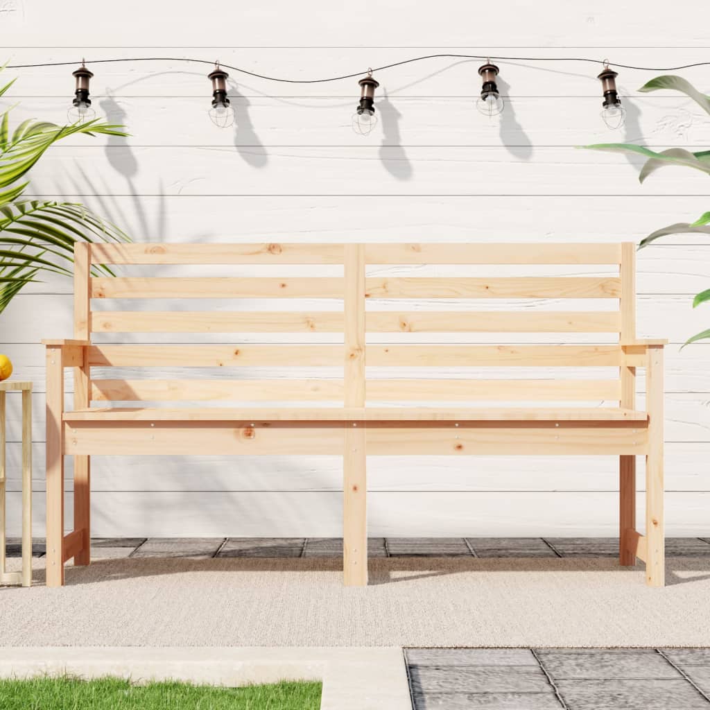 Gartenbank Grau 109x48x91,5 cm Massivholz Kiefer