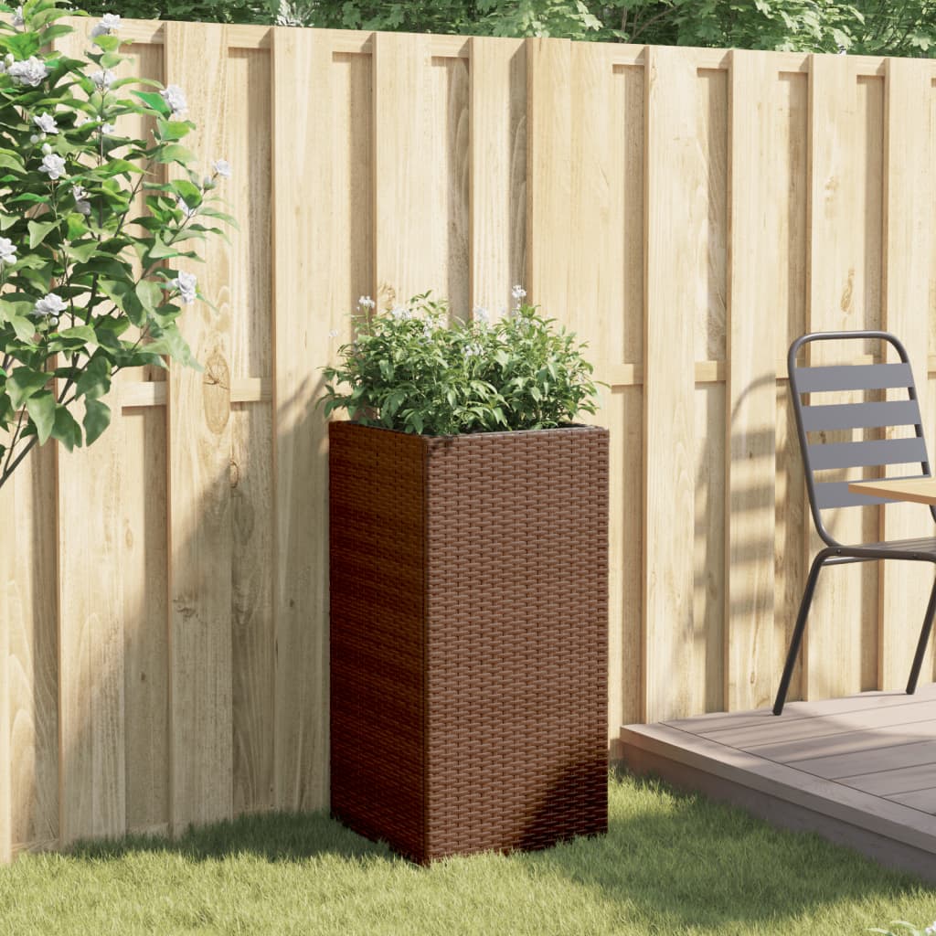 Pflanzkübel 2 Stk. Schwarz 40x40x80 cm Poly Rattan
