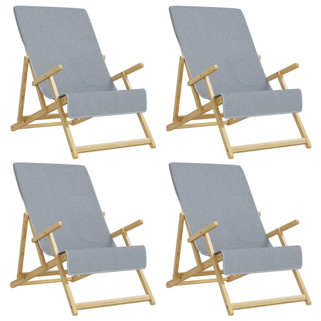 Strandtücher 4 Stk. Weiß 60x135 cm Stoff 400 GSM