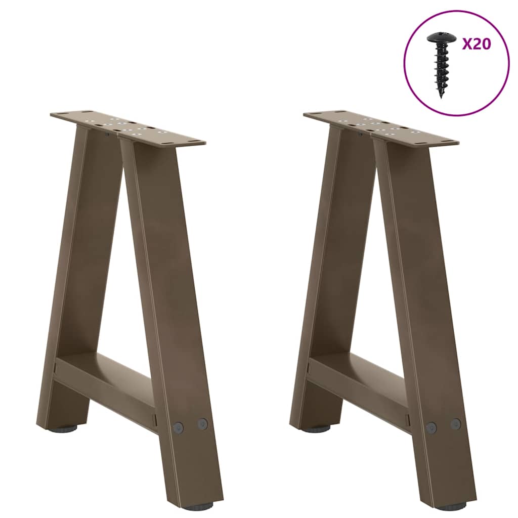 Couchtischbeine A-Form 2 Stk. 30x(30-31) cm Stahl