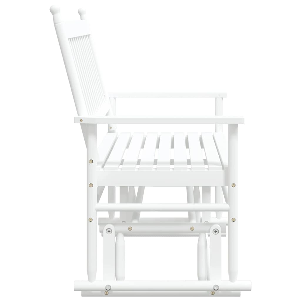 Schaukelbank Schwarz 118x70x104,5 cm Massivholz Pappel