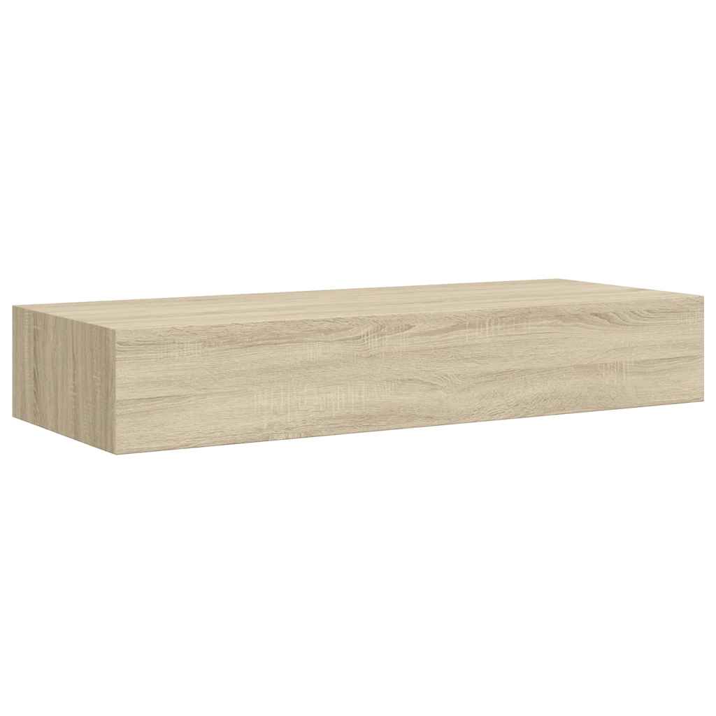 Wandregal mit Schublade Weiß 40x23,5x10 cm MDF