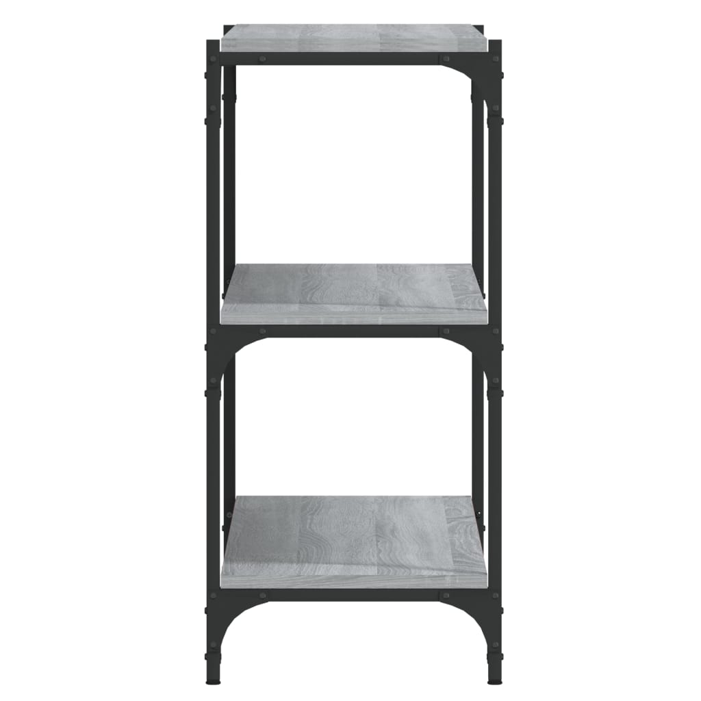 Bücherregal Schwarz 40x33x70,5 cm Holzwerkstoff und Stahl