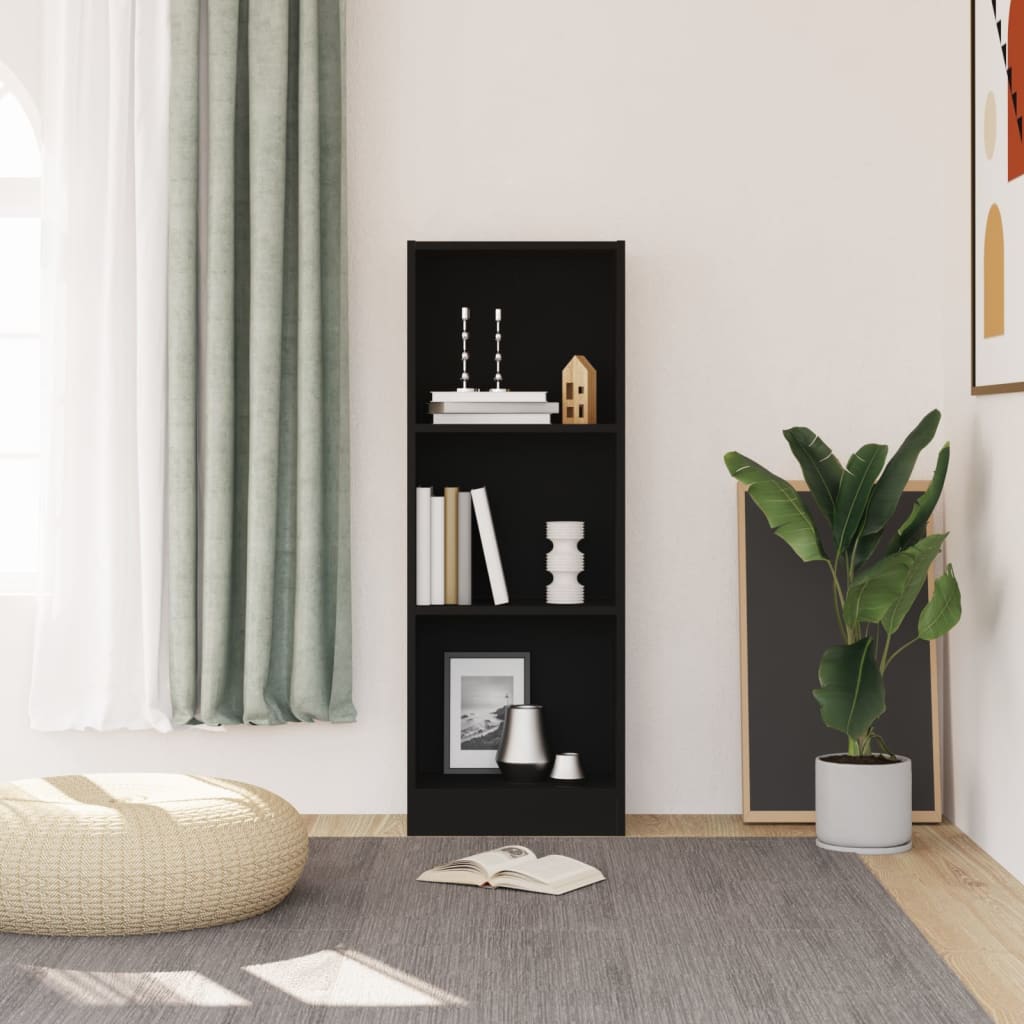 Bücherregal 3 Fächer Weiß 40x24x109 cm Holzwerkstoff