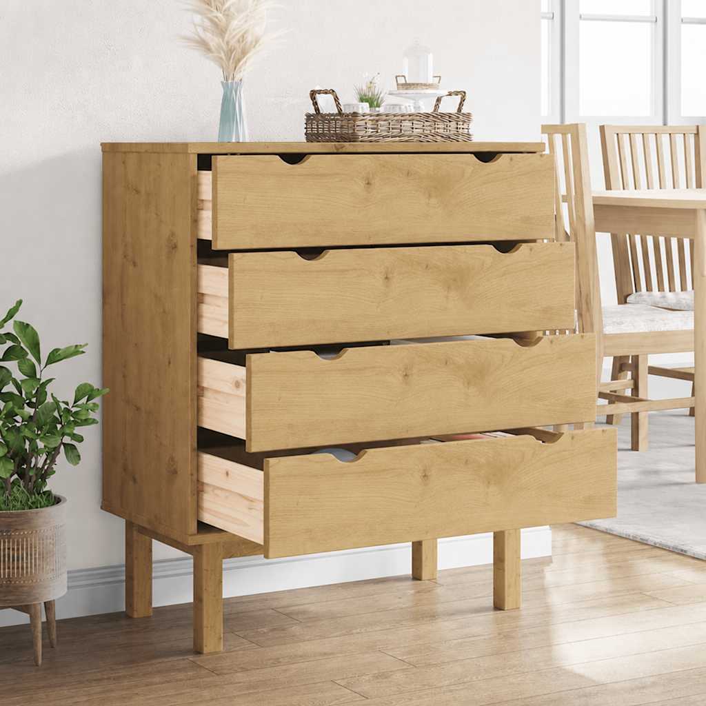 Schubladenschrank OTTA 76,5x39,5x90 cm Massivholz