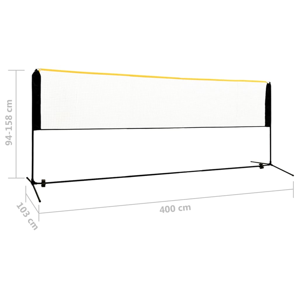 Badmintonnetz Verstellbar 500x103x94-158 cm Metall