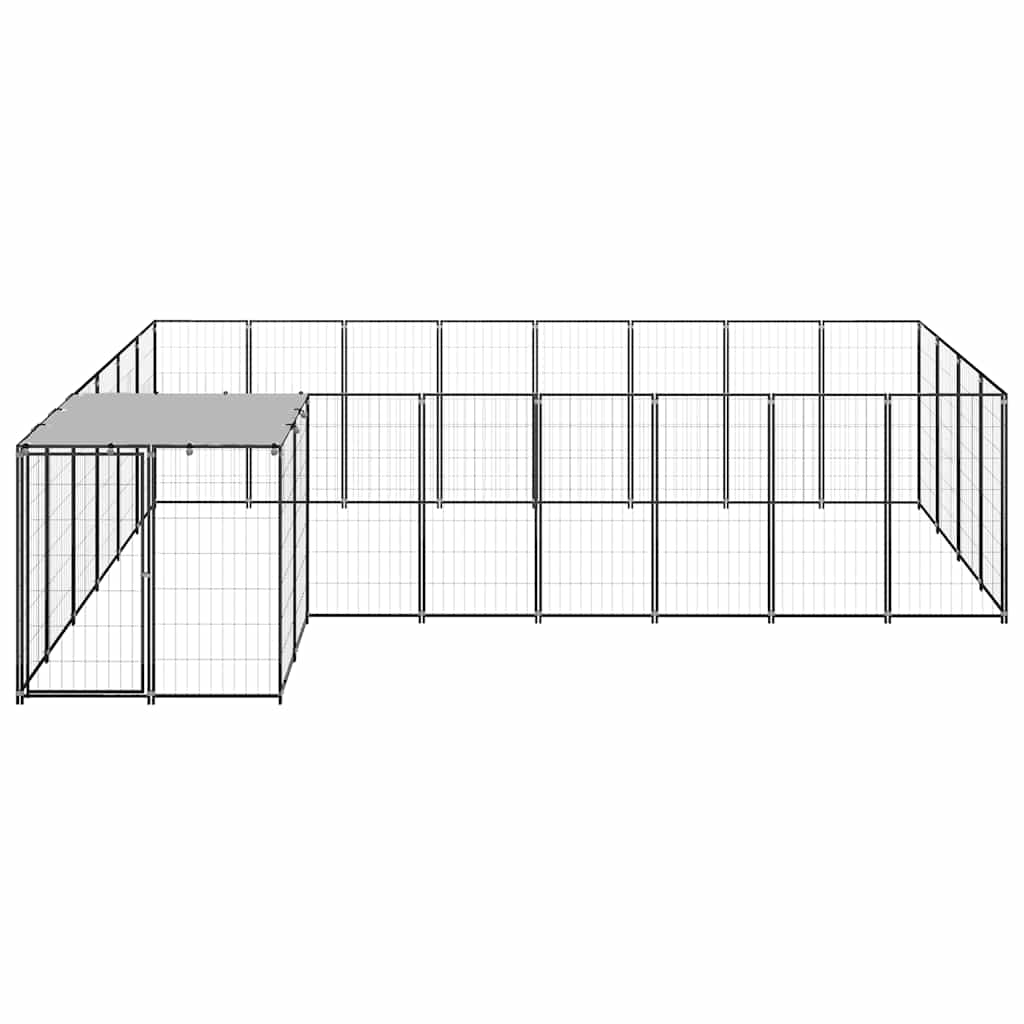 Hundezwinger Schwarz 6,05 m² Stahl