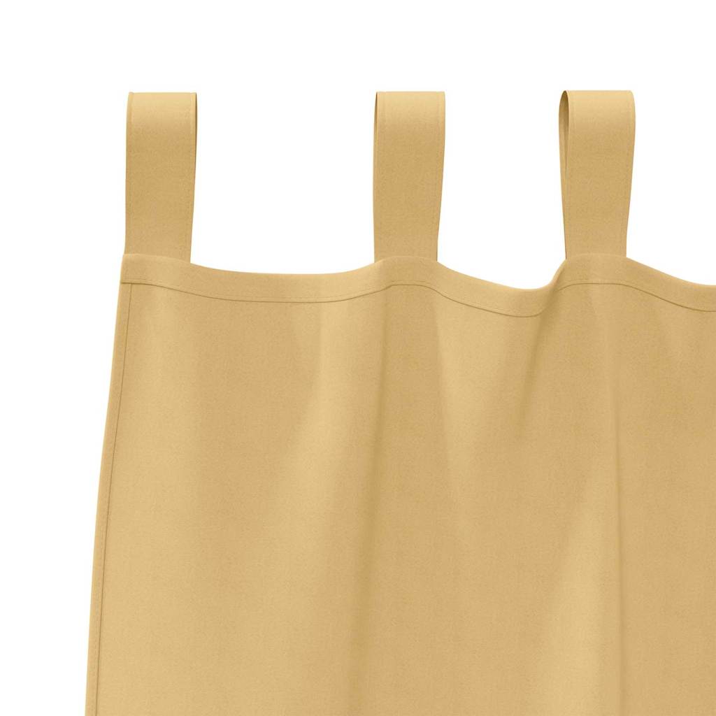 Verdunkelungs-Vorhänge mit Ringen 2 pcs Beige 140 x 140 cm
