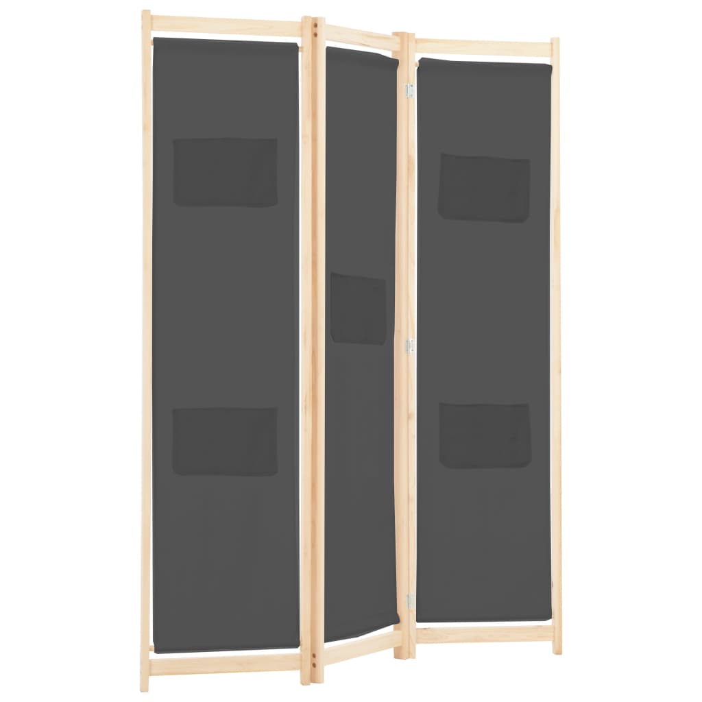 5-teiliger Raumteiler Creme 200 x 170 x 4 cm Stoff