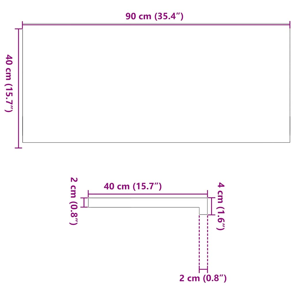 Fensterbänke 2 Stk. Unbehandelt 160x25x2 cm Massivholz Eiche