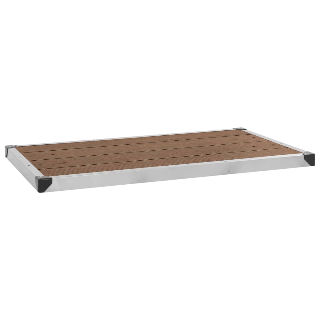 Gartendusche mit Grauer Bodenplatte 220 cm Aluminium