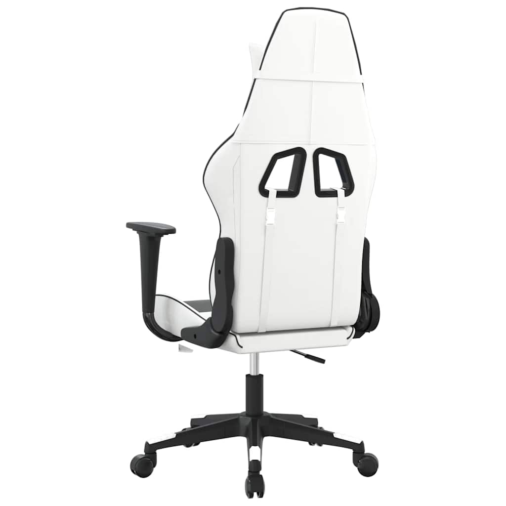 Gaming-Stuhl mit Massagefunktion Schwarz und Blau Kunstleder