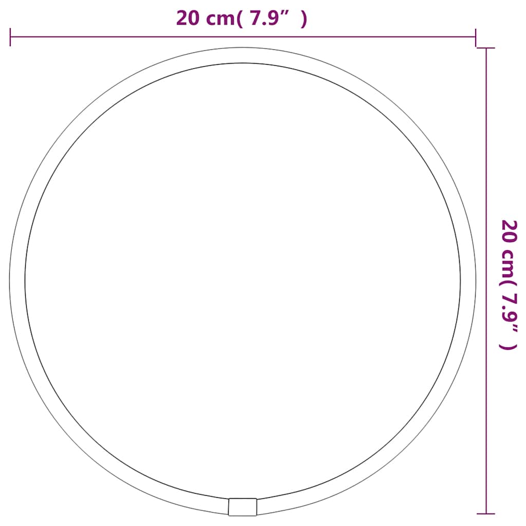 Wandspiegel Silbern Ø 20 cm Rund