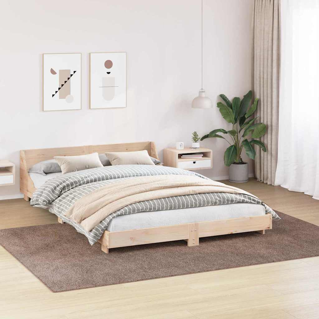 Anti-Rutsch Shaggy Teppich Dunkelgrau 200 x 200 cm PP