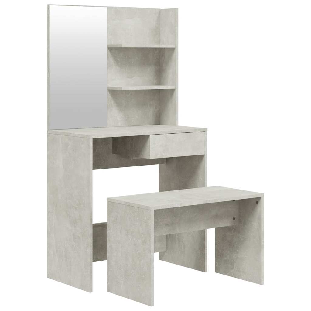 Schminktisch-Set Weiß 74,5x40x141 cm