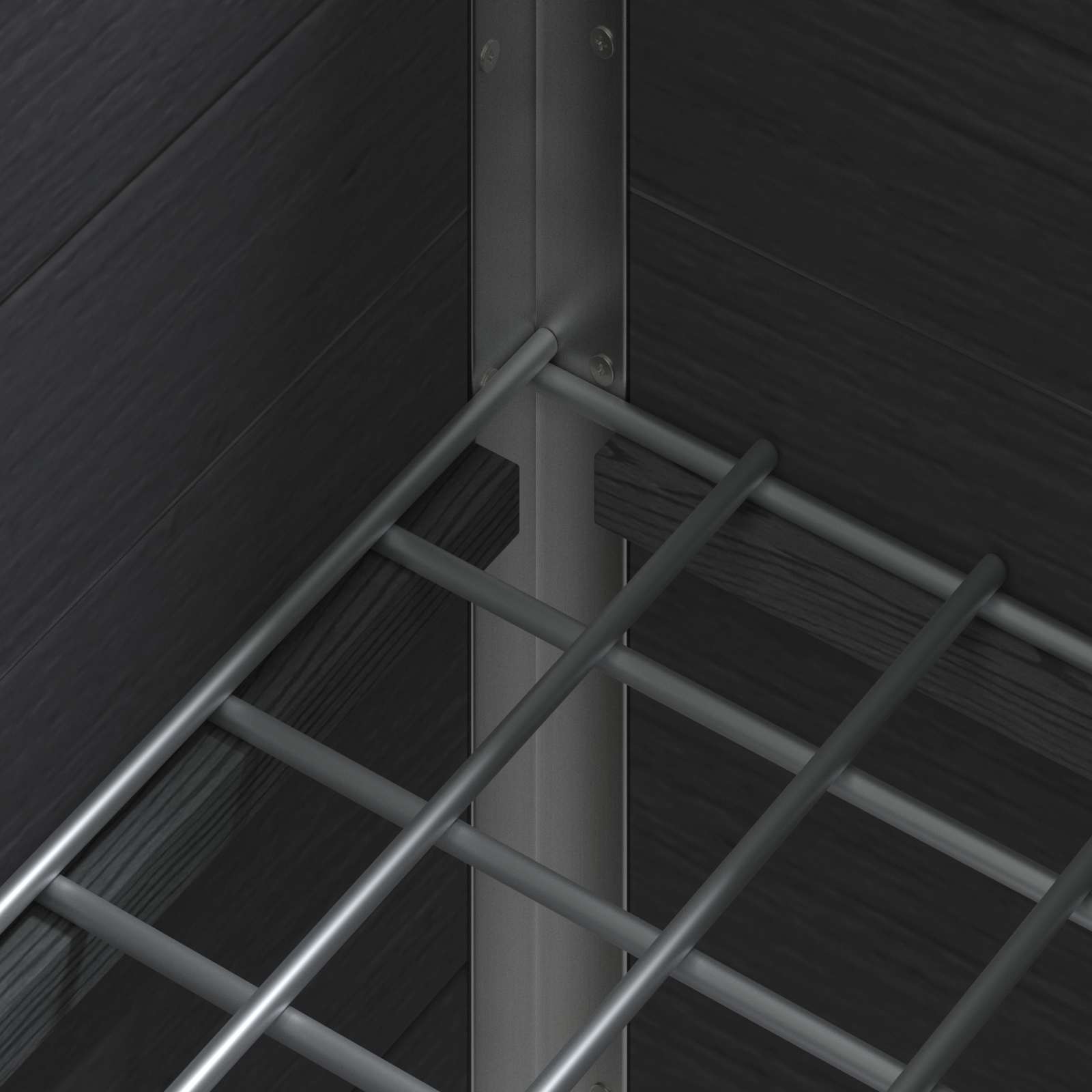 Hochbeet Grau 50 x 30 x 22 cm WPC und Aluminium